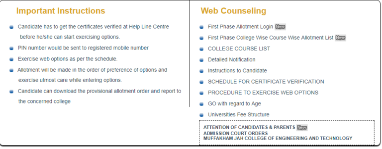 ts pgecet 2017 seat allotment results