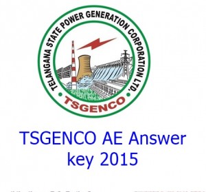 TSGENCO Assistant Engineer(AE) Answer key 14th Nov 2015 Download