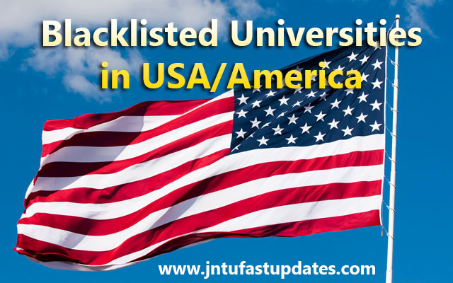 Blacklisted Universities In USA (America) – US Black Listed Universities List