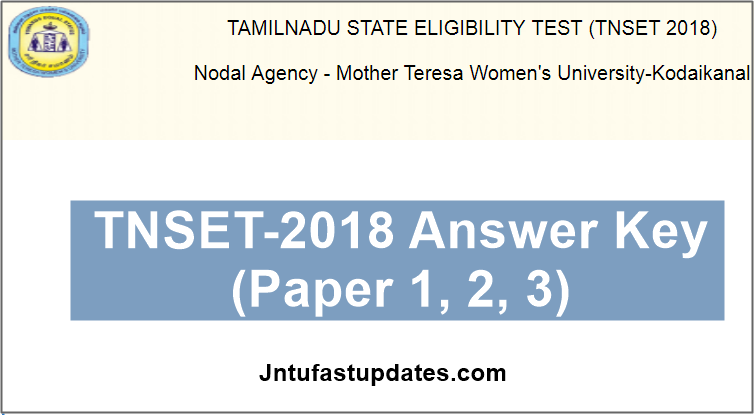 TNSET 2018 answer key