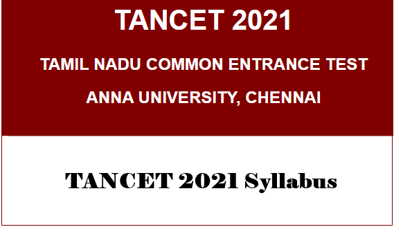 TANCET 2021 Syllabus