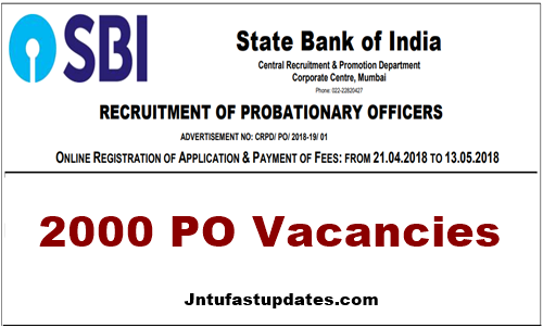SBI PO Recruitment 2018