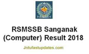 RSMSSB Sanganak Result 2018