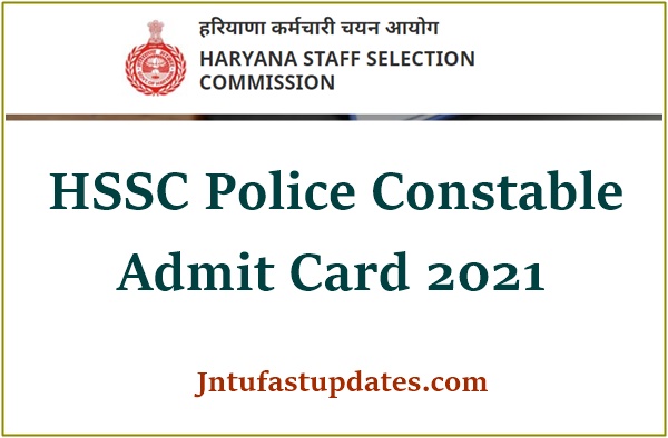 Haryana Police Constable Admit Card 2021