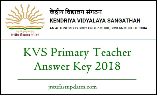 KVS Primary Teacher Answer Key 2018