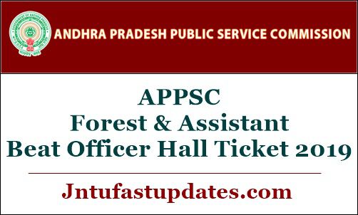 APPSC FBO & ABO Hall Ticket 2019