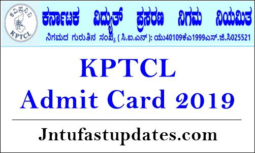 KPTCL Admit Card 2019