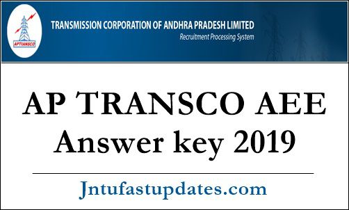 AP TRANSCO AEE Answer key 2019