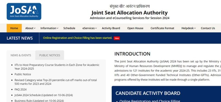 josaa mock seat allotment