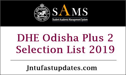 DHE Odisha Junior Plus 2 Second Selection List 2023 (OUT) – samsodisha.gov.in +2 Admission Merit List
