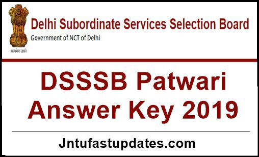 DSSSB Patwari Answer Key 2019