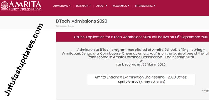 AEEE Online Application Form 2020