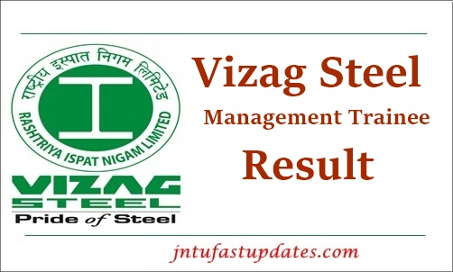 Vizag Steel Management trainee Result 2021