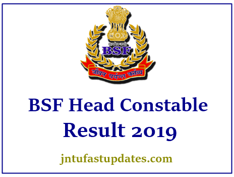 BSF Head Constable Result 2019