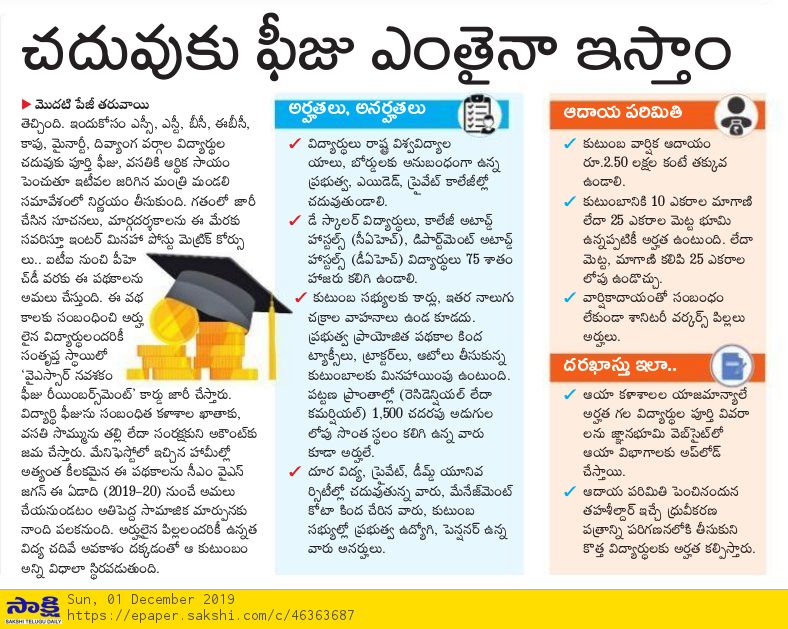 Jagananna Vidya Deevena & Jagananna Vasathi Deevena