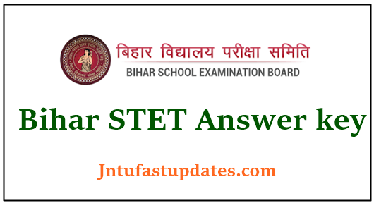 Bihar STET Answer Key 2020
