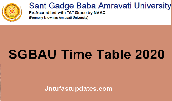 SGBAU-Time-Table-2020-summer