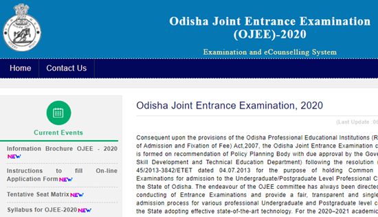OJEE 2020 Registration