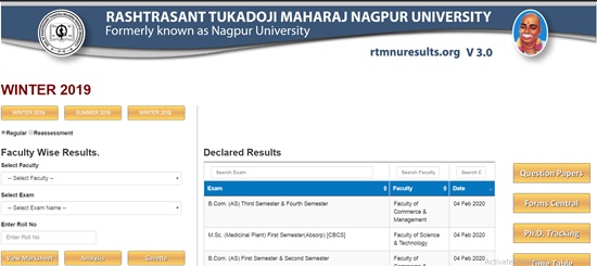 RTMNU Result 2020 Winter