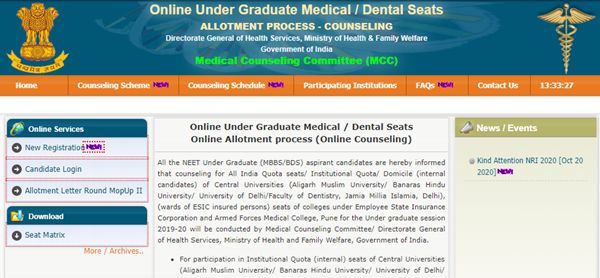 NEET Counselling 2020