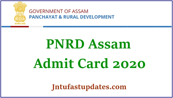 PNRD Assam Admit Card 2020