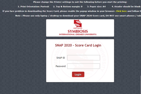 SNAP Result 2022 (Released), SNAP 2021 Score Card, Cutoff Marks