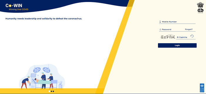 CoWin App Registration