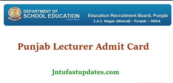 Punjab Lecturer Admit Card 2021 (Released) – Exam Date, City Center & Hall Ticket Download