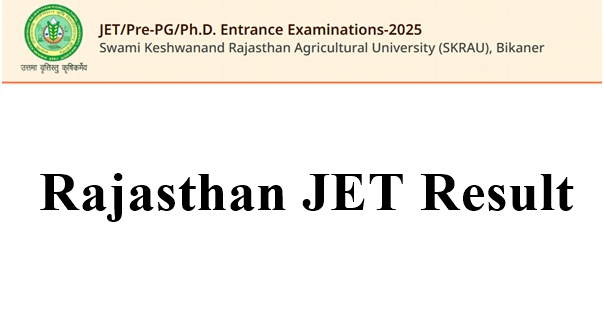 Rajasthan JET Result