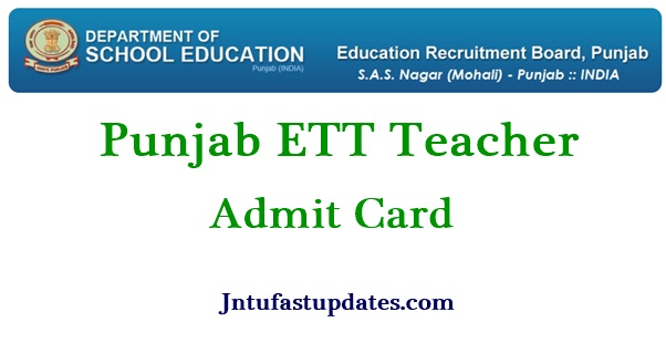 Punjab ETT Teacher Admit Card 2023 (Released), Download Hall Ticket