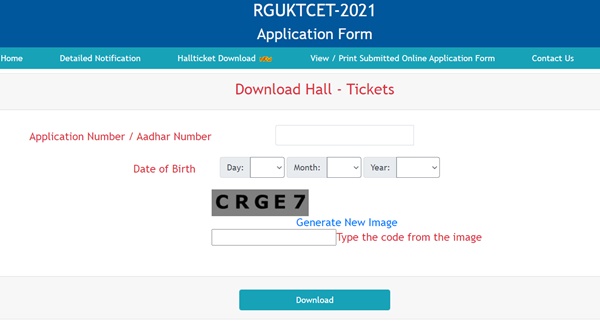 RGUKT CET Hall Ticket 2021 Download (Released) – AP IIIT Entrance Exam Date, Admit Card @ rgukt.in
