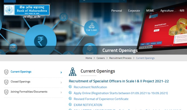 Bank of Maharashtra SO Result 2021 | Cutoff Marks, Merit List