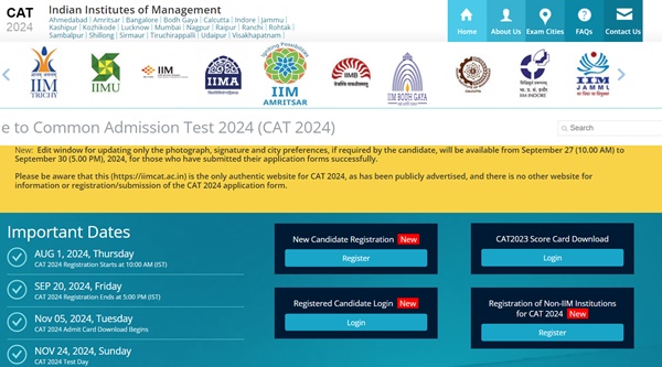 CAT Admit Card 2024