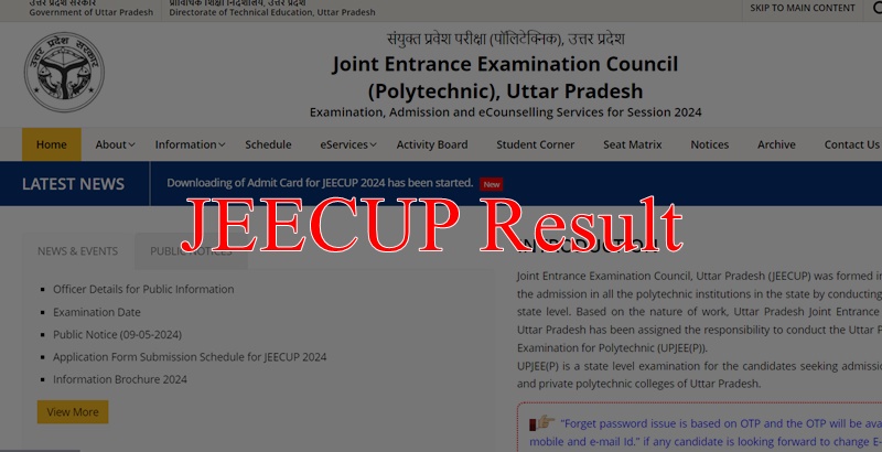 jeecup result