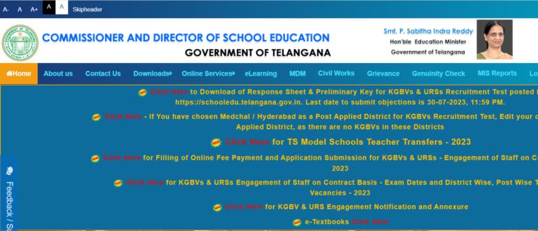 TS KGBV Result 2023, Merit List & Cutoff Marks @ schooledu.telangana.gov.in